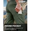 imageCQR Mens Lightweight Vent Hiking Pants WaterResistant ampamp Breathable Sports Outdoor Athletic Pants with Elastic WaistAscend Crux Lichen