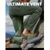 imageCQR Mens Lightweight Vent Hiking Pants WaterResistant ampamp Breathable Sports Outdoor Athletic Pants with Elastic WaistAscend Crux Lichen