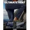 imageCQR Mens Lightweight Vent Hiking Pants WaterResistant ampamp Breathable Sports Outdoor Athletic Pants with Elastic WaistAscend Crux Polar Navy