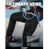 imageCQR Mens Lightweight Vent Hiking Pants WaterResistant ampamp Breathable Sports Outdoor Athletic Pants with Elastic WaistAscend Peak Black