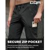 imageCQR Mens Lightweight Vent Hiking Pants WaterResistant ampamp Breathable Sports Outdoor Athletic Pants with Elastic WaistAscend Peak Black