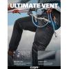 imageCQR Mens Lightweight Vent Hiking Pants WaterResistant ampamp Breathable Sports Outdoor Athletic Pants with Elastic WaistAscend Peak Carbon Grey