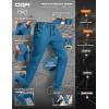 imageCQR Mens Lightweight Vent Hiking Pants WaterResistant ampamp Breathable Sports Outdoor Athletic Pants with Elastic WaistAscend Peak Glaucous
