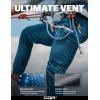imageCQR Mens Lightweight Vent Hiking Pants WaterResistant ampamp Breathable Sports Outdoor Athletic Pants with Elastic WaistAscend Peak Glaucous
