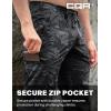 imageCQR Mens Lightweight Vent Hiking Pants WaterResistant ampamp Breathable Sports Outdoor Athletic Pants with Elastic WaistAscend Peak Utility Camo Black