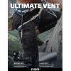 imageCQR Mens Lightweight Vent Hiking Pants WaterResistant ampamp Breathable Sports Outdoor Athletic Pants with Elastic WaistAscend Peak Utility Camo Black