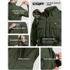 imageCQR Mens Long Sleeve Tactical Shirts Ripstop Military Work Shirts UPF 50 Breathable Button Down Outdoor Hiking ShirtCommander Hidden Zipper Olive