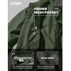 imageCQR Mens Long Sleeve Tactical Shirts Ripstop Military Work Shirts UPF 50 Breathable Button Down Outdoor Hiking ShirtCommander Hidden Zipper Olive