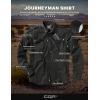 imageCQR Mens Long Sleeve Tactical Shirts Ripstop Military Work Shirts UPF 50 Breathable Button Down Outdoor Hiking ShirtJourneyman Black