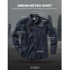 imageCQR Mens Long Sleeve Tactical Shirts Ripstop Military Work Shirts UPF 50 Breathable Button Down Outdoor Hiking ShirtMetro Operator Navy