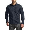 imageCQR Mens Long Sleeve Tactical Shirts Ripstop Military Work Shirts UPF 50 Breathable Button Down Outdoor Hiking ShirtMetro Operator Navy
