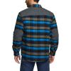 imageCQR Mens Plaid Flannel Shirt Jacket Long Sleeve Soft Warm SherpaQuilted Lined Jacket Outdoor Button UpZipFront JacketQuilted Lining Forest Oasis