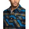 imageCQR Mens Plaid Flannel Shirt Jacket Long Sleeve Soft Warm SherpaQuilted Lined Jacket Outdoor Button UpZipFront JacketQuilted Lining Forest Oasis