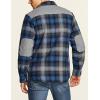 imageCQR Mens Plaid Flannel Shirt Jacket Long Sleeve Soft Warm SherpaQuilted Lined Jacket Outdoor Button UpZipFront JacketQuilted Lining Shark Grey