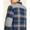 imageCQR Mens Plaid Flannel Shirt Jacket Long Sleeve Soft Warm SherpaQuilted Lined Jacket Outdoor Button UpZipFront JacketQuilted Lining Shark Grey