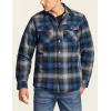 imageCQR Mens Plaid Flannel Shirt Jacket Long Sleeve Soft Warm SherpaQuilted Lined Jacket Outdoor Button UpZipFront JacketQuilted Lining Shark Grey