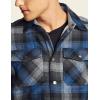 imageCQR Mens Plaid Flannel Shirt Jacket Long Sleeve Soft Warm SherpaQuilted Lined Jacket Outdoor Button UpZipFront JacketQuilted Lining Shark Grey