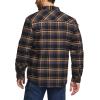 imageCQR Mens Plaid Flannel Shirt Jacket Long Sleeve Soft Warm SherpaQuilted Lined Jacket Outdoor Button UpZipFront JacketSherpa Lined Fossil Rock