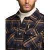 imageCQR Mens Plaid Flannel Shirt Jacket Long Sleeve Soft Warm SherpaQuilted Lined Jacket Outdoor Button UpZipFront JacketSherpa Lined Fossil Rock