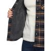 imageCQR Mens Plaid Flannel Shirt Jacket Long Sleeve Soft Warm SherpaQuilted Lined Jacket Outdoor Button UpZipFront JacketSherpa Lined Fossil Rock