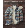 imageCQR Mens Plaid Flannel Shirt Jacket Long Sleeve Soft Warm SherpaQuilted Lined Jacket Outdoor Button UpZipFront JacketSherpa Lined Seashore