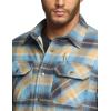 imageCQR Mens Plaid Flannel Shirt Jacket Long Sleeve Soft Warm SherpaQuilted Lined Jacket Outdoor Button UpZipFront JacketSherpa Lined Seashore