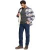 imageCQR Mens Plaid Flannel Shirt Jacket Long Sleeve Soft Warm SherpaQuilted Lined Jacket Outdoor Button UpZipFront JacketSherpa Lined Sedimentary Blue