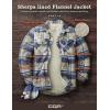 imageCQR Mens Plaid Flannel Shirt Jacket Long Sleeve Soft Warm SherpaQuilted Lined Jacket Outdoor Button UpZipFront JacketSherpa Lined Sedimentary Blue