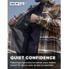 imageCQR Mens Plaid Flannel Shirt Jacket Long Sleeve Soft Warm SherpaQuilted Lined Jacket Outdoor Button UpZipFront JacketStealth Aged Barrel