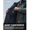 imageCQR Mens Plaid Flannel Shirt Jacket Long Sleeve Soft Warm SherpaQuilted Lined Jacket Outdoor Button UpZipFront JacketStealth Amazon Grey