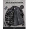 imageCQR Mens Plaid Flannel Shirt Jacket Long Sleeve Soft Warm SherpaQuilted Lined Jacket Outdoor Button UpZipFront JacketStealth Coal Miner