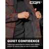 imageCQR Mens Plaid Flannel Shirt Jacket Long Sleeve Soft Warm SherpaQuilted Lined Jacket Outdoor Button UpZipFront JacketStealth Harvest