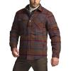 imageCQR Mens Plaid Flannel Shirt Jacket Long Sleeve Soft Warm SherpaQuilted Lined Jacket Outdoor Button UpZipFront JacketStealth Harvest