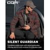 imageCQR Mens Plaid Flannel Shirt Jacket Long Sleeve Soft Warm SherpaQuilted Lined Jacket Outdoor Button UpZipFront JacketStealth Harvest