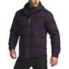 imageCQR Mens Plaid Flannel Shirt Jacket Long Sleeve Soft Warm SherpaQuilted Lined Jacket Outdoor Button UpZipFront JacketStealth Woods Night