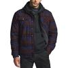 imageCQR Mens Plaid Flannel Shirt Jacket Long Sleeve Soft Warm SherpaQuilted Lined Jacket Outdoor Button UpZipFront JacketStealth Woods Night