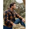 imageCQR Mens Plaid Flannel Shirt Jacket Long Sleeve Soft Warm SherpaQuilted Lined Jacket Outdoor Button UpZipFront JacketWool Jk Buffalo Brown Plaid
