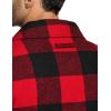 imageCQR Mens Plaid Flannel Shirt Jacket Long Sleeve Soft Warm SherpaQuilted Lined Jacket Outdoor Button UpZipFront JacketWool Jk Buffalo Red Plaid