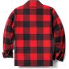 imageCQR Mens Plaid Flannel Shirt Jacket Long Sleeve Soft Warm SherpaQuilted Lined Jacket Outdoor Button UpZipFront JacketWool Jk Buffalo Red Plaid