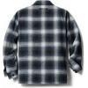 imageCQR Mens Plaid Flannel Shirt Jacket Long Sleeve Soft Warm SherpaQuilted Lined Jacket Outdoor Button UpZipFront JacketWool Jk Shark Grey Ombre