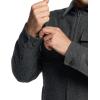 imageCQR Mens Plaid Flannel Shirt Jacket Long Sleeve Soft Warm SherpaQuilted Lined Jacket Outdoor Button UpZipFront JacketWool Jk Solid  Charcoal