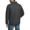 imageCQR Mens Plaid Flannel Shirt Jacket Long Sleeve Soft Warm SherpaQuilted Lined Jacket Outdoor Button UpZipFront JacketWool Jk Solid  Charcoal
