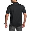 imageCQR Mens Polo Shirts Tactical Short Sleeve Golf Performance Shirts Lightweight Dry Fit UPF 50 PiqueCommander Black