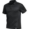 imageCQR Mens Polo Shirts Tactical Short Sleeve Golf Performance Shirts Lightweight Dry Fit UPF 50 PiqueCommander Black