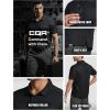 imageCQR Mens Polo Shirts Tactical Short Sleeve Golf Performance Shirts Lightweight Dry Fit UPF 50 PiqueCommander Black
