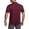 imageCQR Mens Polo Shirts Tactical Short Sleeve Golf Performance Shirts Lightweight Dry Fit UPF 50 PiqueCommander Burgundy