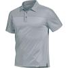 imageCQR Mens Polo Shirts Tactical Short Sleeve Golf Performance Shirts Lightweight Dry Fit UPF 50 PiqueCommander Light Grey