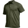 imageCQR Mens Polo Shirts Tactical Short Sleeve Golf Performance Shirts Lightweight Dry Fit UPF 50 PiqueFrost Basic Army Green