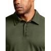 imageCQR Mens Polo Shirts Tactical Short Sleeve Golf Performance Shirts Lightweight Dry Fit UPF 50 PiqueFrost Basic Army Green