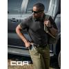 imageCQR Mens Polo Shirts Tactical Short Sleeve Golf Performance Shirts Lightweight Dry Fit UPF 50 PiqueFrost Basic Black